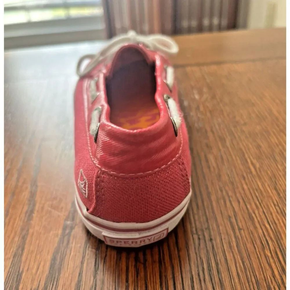 Sperry Top-Sider Biscayne Girls Size 2M Hot Pink Glitter Slip-On Boat Shoes